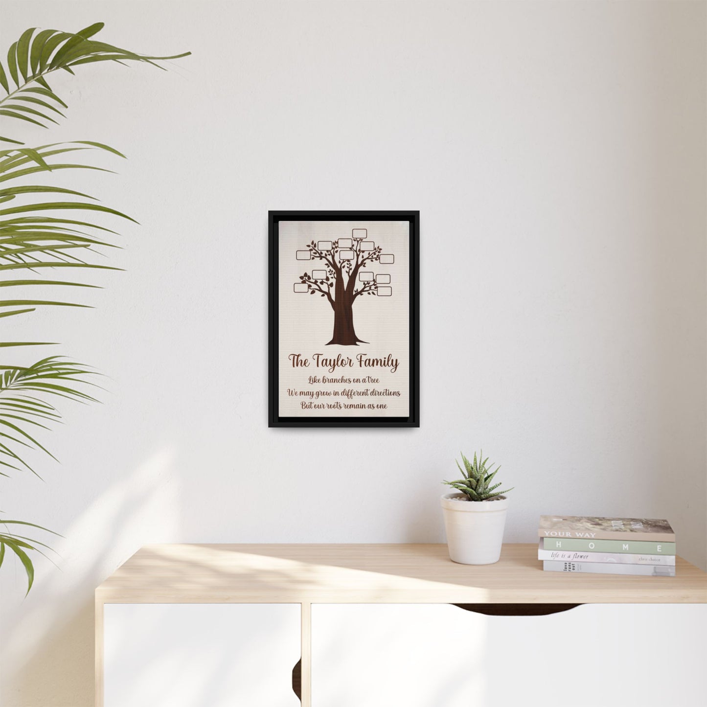 Personalized Family Tree Sign - Custom Wall Decor & Hanging with Family Name Tree Sign- Unique Gift for Mom, Parents, or Anyone