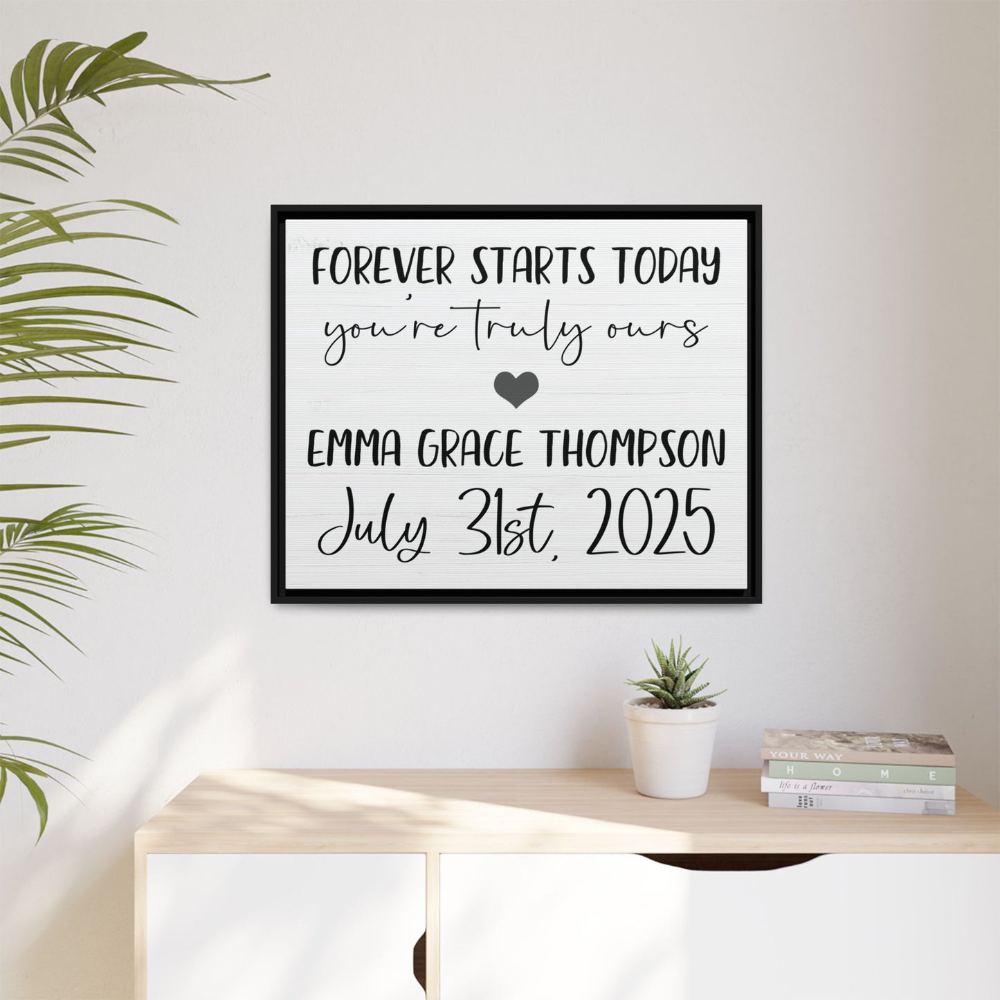 Personalized Adoption Day Sign - Custom Adoption Gift for Girls - Thoughtful Adoption Gifts for Parents, Families, and New Daughters - Custom Keepsake Wall Art for Gotcha Day