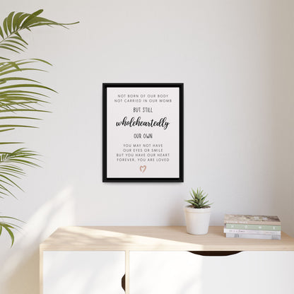 Custom Adoption Day Sign - Personalized Inspirational Adoption Quote Wall Art - Gotcha Day Gift for Newly Adopted Child - Family Keepsake for Nursery or Home Décor