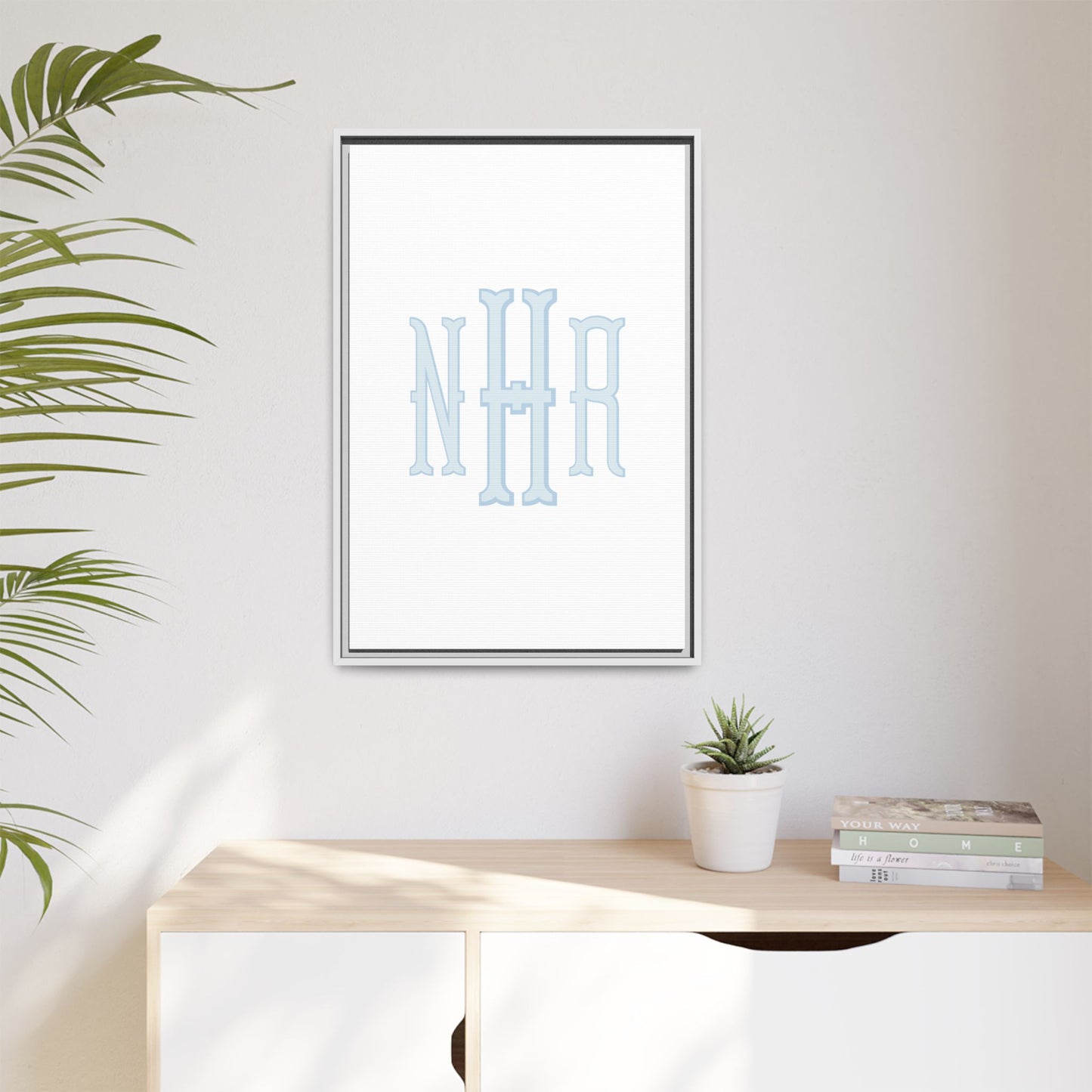 Personalized Monogram Wall Decor | Custom Name & Initial Print | Custom Letter Monogram | Neutral Nursery Art for Boys & Girls | Framed Initial Wall Hanging | Baby Room Wall Decor Ideas