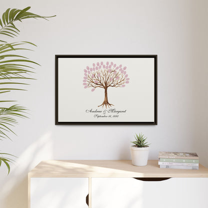 Personalized Thumbprint Tree Sign - Custom Wedding Guest Book Alternative for Weddings, Anniversaries, Baby Showers, Family Reunions, Farewell Parties