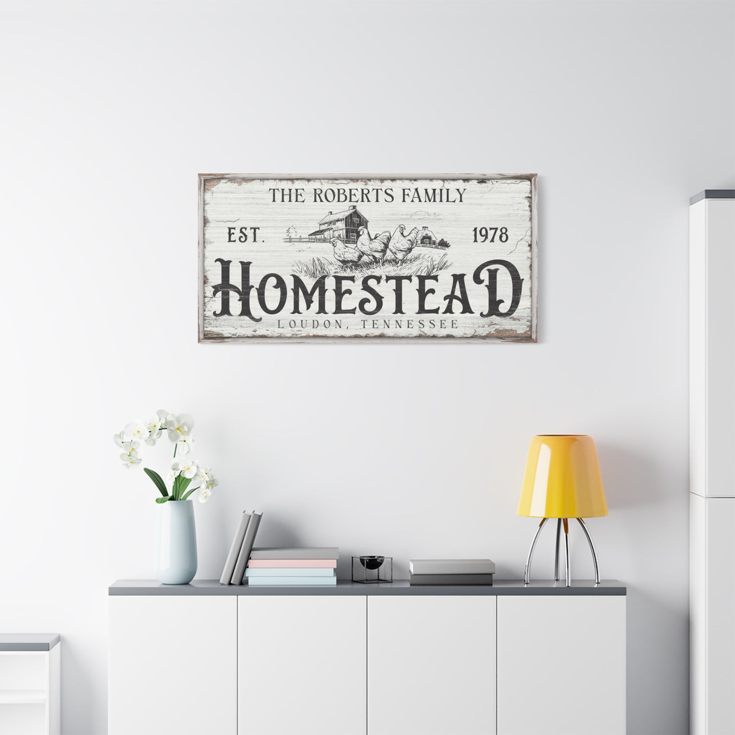Customizable Homestead Wooden Sign, Rustic Farmhouse Wall Art, Personalized Family Farm Plaque, Vintage Country Home Decor, Farmhouse Chic Hanging Sign, Personalized Homestead Gift for Farmhouse Kitchen, Lodge, or Cottage