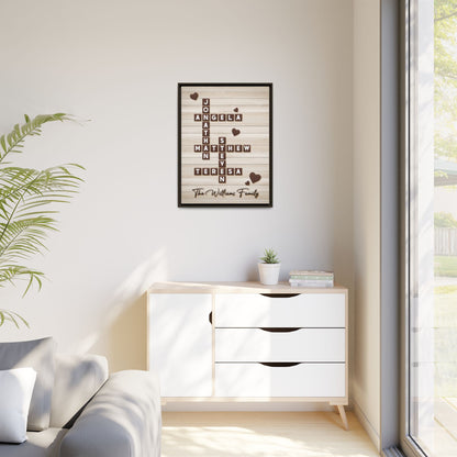 Personalized Family Name Signs Scrabble - Custom Scrabble Family Name Decor - Family Name Crossword Sign - Grandparents & Mother’s Day Gift