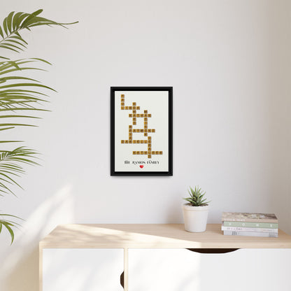 Personalized Family Name Signs Scrabble - Custom Family Name Signs & Crossword Wall Art for Birthdays, Weddings, Anniversaries, Christmas & New Home Gifts