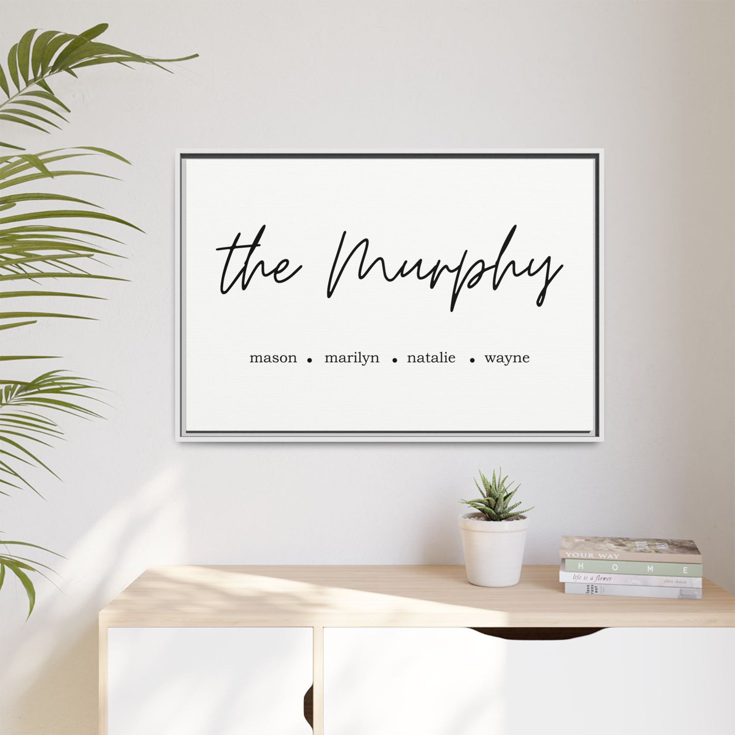 Personalized Family Name Sign with Kids Names - Custom Wall Art for Modern Rustic Home Decor, Housewarming, Wedding, Engagement, or Bridesmaid