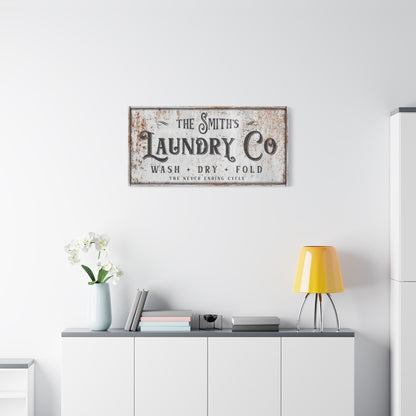 Personalized Laundry Room Signs - Custom Funny Laundry Prints, Vintage Farmhouse Quotes, Wash Dry Fold Repeat Wall Art, Laundry Stencils & Decals, Printable Home Decor