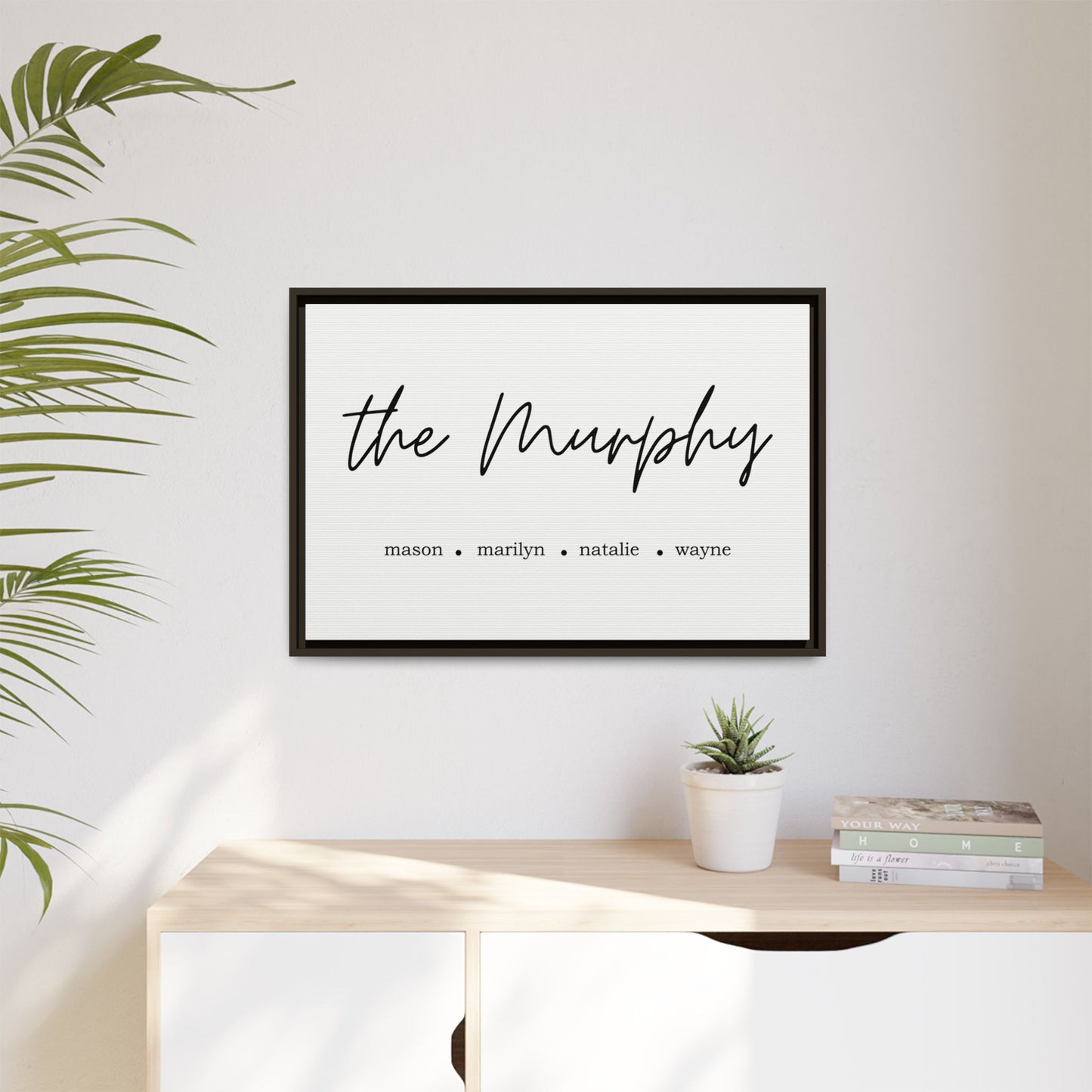Personalized Family Name Sign with Kids Names - Custom Wall Art for Modern Rustic Home Decor, Housewarming, Wedding, Engagement, or Bridesmaid