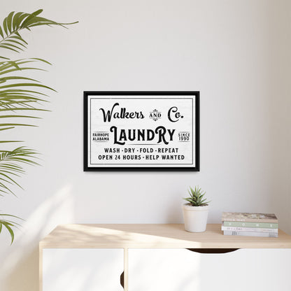 Personalized Laundry Room Sign - Modern Farmhouse Laundry Room Decor | Wash Dry Fold Repeat Wall Art | Custom Laundry Room Sign | Rustic Laundry Decor | Utility Room Prints & Funny Laundry Quotes | Home & Living Housewarming Gift