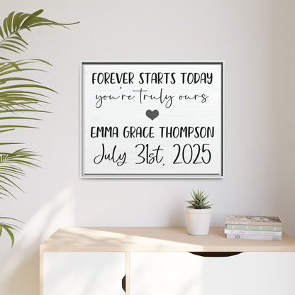 Personalized Adoption Day Sign - Custom Adoption Gift for Girls - Thoughtful Adoption Gifts for Parents, Families, and New Daughters - Custom Keepsake Wall Art for Gotcha Day