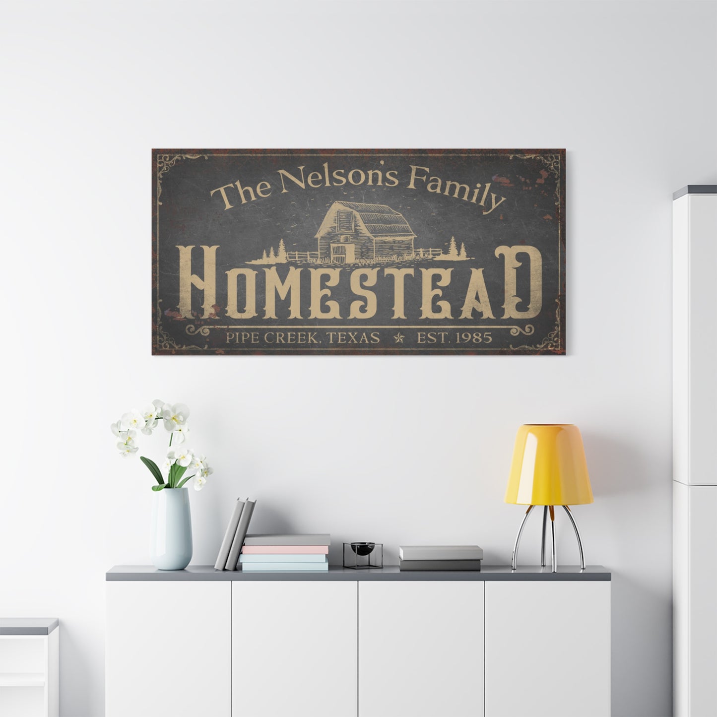 Custom Homestead Sign | Personalized Farmhouse Wall Art with Family Name & Established Date | Rustic Vintage Wooden Homestead Decor for Farmhouse & Cottage Core Spaces