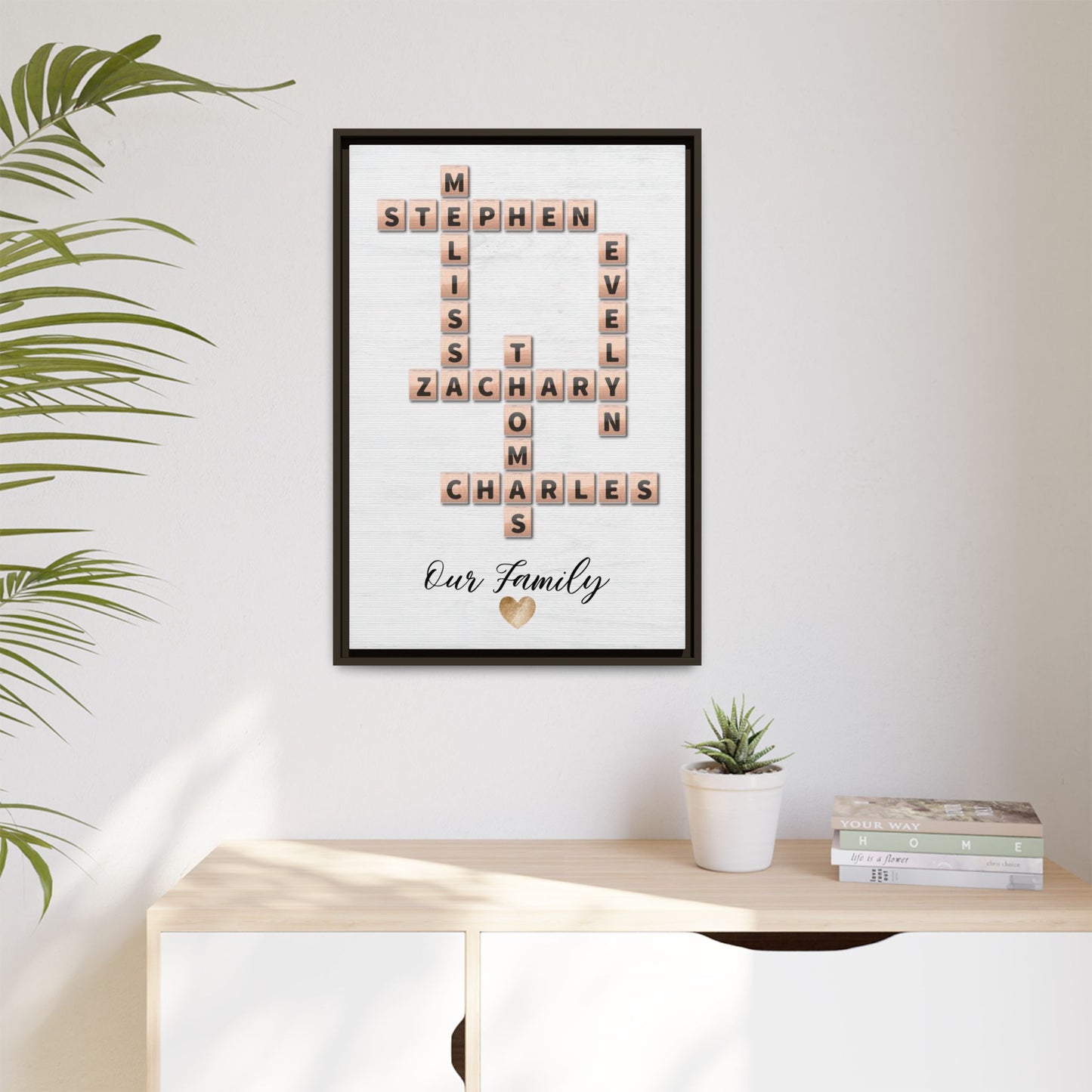 Personalized Family Scrabble Name Sign - Custom Family Name Signs Scrabble - Unique Family Name Sign Wall Decor - Thoughtful Gift
