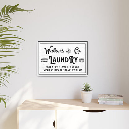 Personalized Laundry Room Sign - Modern Farmhouse Laundry Room Decor | Wash Dry Fold Repeat Wall Art | Custom Laundry Room Sign | Rustic Laundry Decor | Utility Room Prints & Funny Laundry Quotes | Home & Living Housewarming Gift