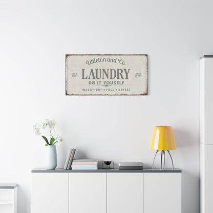 Personalized Laundry Room Signs | Custom Rustic, Vintage, Farmhouse, Retro Laundry Decor | Chic Wall Art, Utility Room Prints & Iron Door Signs