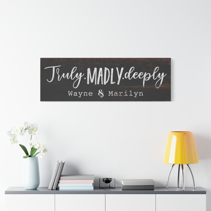 Personalized Master Bedroom Signs – Custom Name & Established Date, Sweet Dreams Quotes, Wedding & Anniversary Gifts, Framed Canvas & Distressed Wood Art for Over Bed Decoration