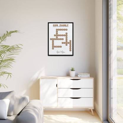 Personalized Family Name Signs Scrabble - Custom Wooden Family Name & Grandkids Crossword Sign - Scrabble Puzzle Sign - Home Décor & Grandparents Christmas Gift