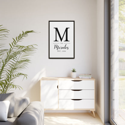 Family Name Wall Art – Custom Monogram and Last Name Sign for Weddings, Anniversaries, and Home Decor