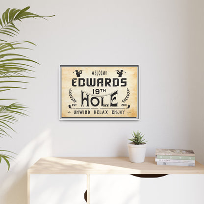 Custom 19th Hole Signs | Personalized Masters Golf Club Wall Art & Decor | Unique Golf Gifts for Husband, Men, Father’s Day, Birthday, Housewarming | Golf Graphic