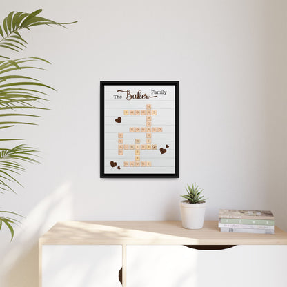 Custom Scrabble Family Name Signs - Personalized Family Name Scrabble Wall Art - Crossword Name Sign for Home Décor, Anniversary, Mother’s Day