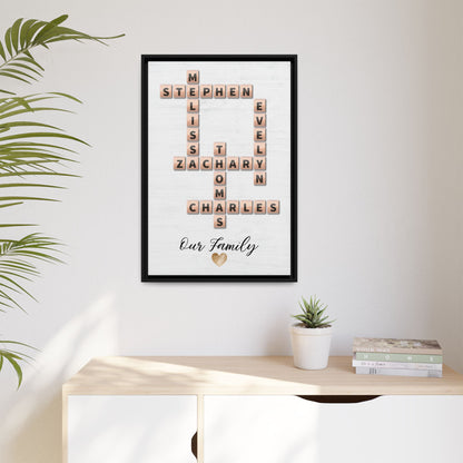 Personalized Family Scrabble Name Sign - Custom Family Name Signs Scrabble - Unique Family Name Sign Wall Decor - Thoughtful Gift