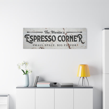 Custom Coffee Bar Sign - Personalized Rustic Espresso Corner Sign - Custom Kitchen Wall Art for Cozy Small Coffee Bar