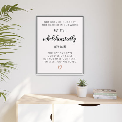 Custom Adoption Day Sign - Personalized Inspirational Adoption Quote Wall Art - Gotcha Day Gift for Newly Adopted Child - Family Keepsake for Nursery or Home Décor