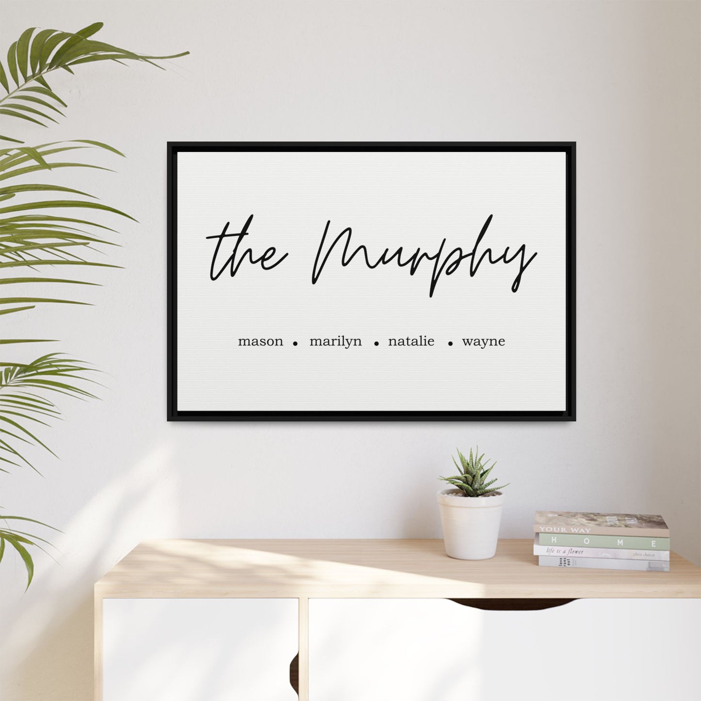 Personalized Family Name Sign with Kids Names - Custom Wall Art for Modern Rustic Home Decor, Housewarming, Wedding, Engagement, or Bridesmaid