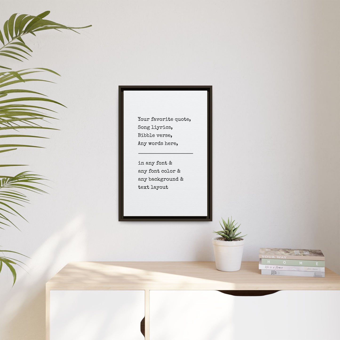 Custom Bedroom Quote Wall Art | Personalized Song Lyrics, Wedding Vows, or Bible Verse for Bedroom Wall | Valentine’s Day, Anniversary, or Wedding Gift for His or Her | Framed Calligraphy