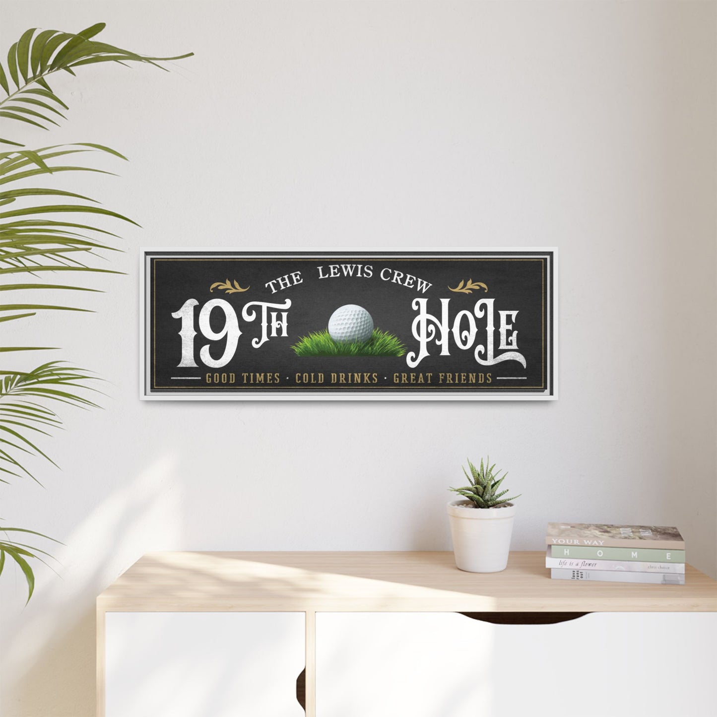 Personalized 19th Hole Signs - Custom Golf Wall Art and Lounge Decor | Unique Golfer Gift for Man Cave, Game Room, or Golf Simulator Room | Golf Lover's Decor and Custom Golf Sign