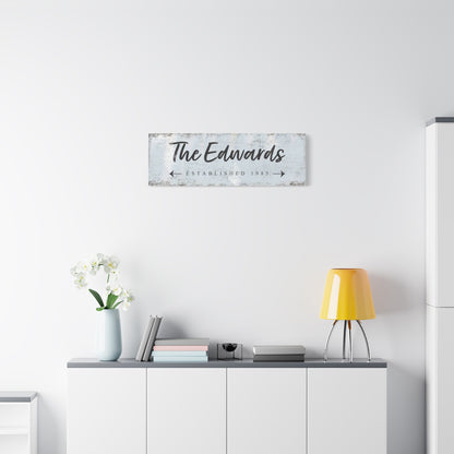 Personalized Family Name Established Sign - Custom Rustic Family Name Est Signs Wall Art for Home Décor, Wedding or Newlywed Gift
