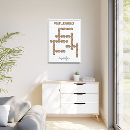 Personalized Family Name Signs Scrabble - Custom Wooden Family Name & Grandkids Crossword Sign - Scrabble Puzzle Sign - Home Décor & Grandparents Christmas Gift