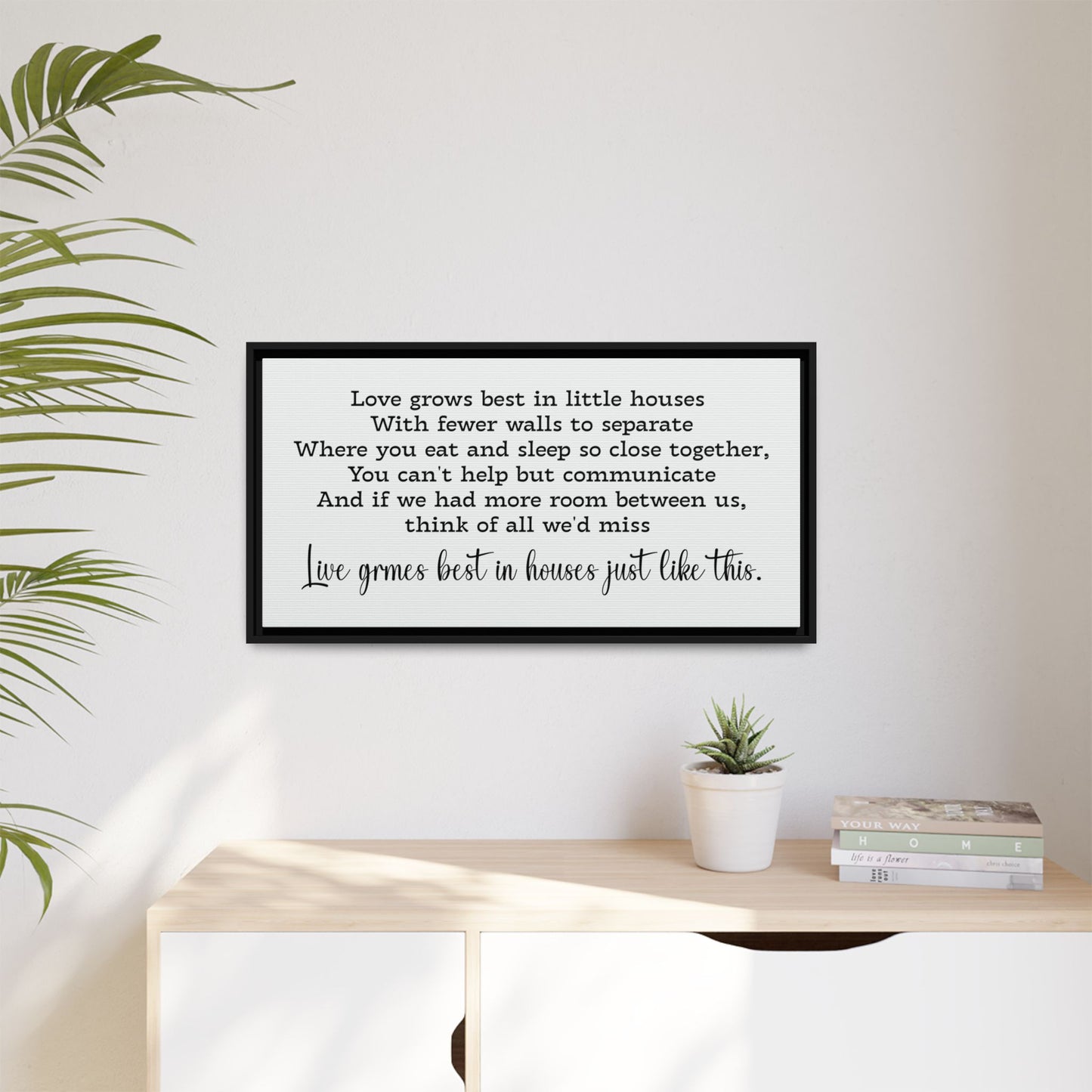 Custom Home Quote Wall Art – Personalized Home Quote Sign with Your Text, Poem, Song Lyrics | Custom Framed Poster or Canvas | Housewarming Gift | Therapy Office Decor | Farmhouse
