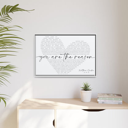 Personalized Master Bedroom Sign – Custom Song Lyrics Canvas Print, Wedding Song Art, First Dance Lyrics Wall Decor, Anniversary Gift for Husband, Wife, or Couples