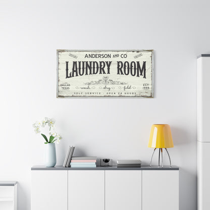 Personalized Laundry Room Signs - Custom Funny & Stylish Laundry Room Decor, Farmhouse Laundry Signs, Wash Symbols, Stain Removal, Wash Machine, Store Window Display