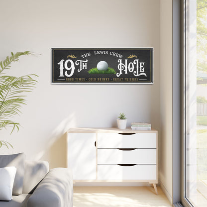 Personalized 19th Hole Signs - Custom Golf Wall Art and Lounge Decor | Unique Golfer Gift for Man Cave, Game Room, or Golf Simulator Room | Golf Lover's Decor and Custom Golf Sign