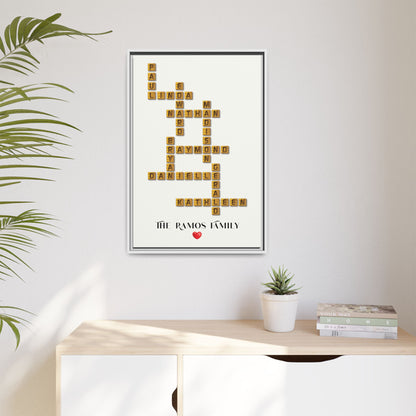 Personalized Family Name Signs Scrabble - Custom Family Name Signs & Crossword Wall Art for Birthdays, Weddings, Anniversaries, Christmas & New Home Gifts