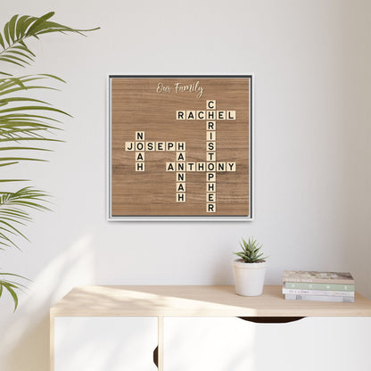 Personalized Scrabble Family Name Sign - Custom Scrabble Family Name Wall Art - Crossword Puzzle Sign for Family Names