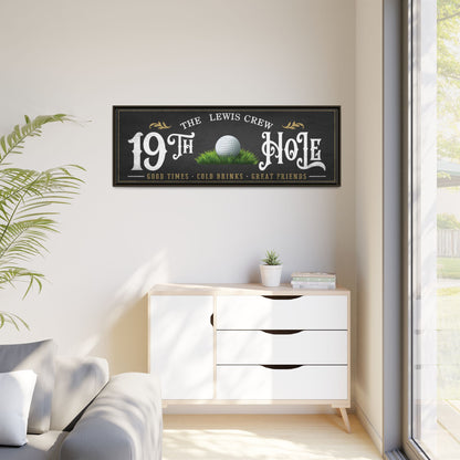 Personalized 19th Hole Signs - Custom Golf Wall Art and Lounge Decor | Unique Golfer Gift for Man Cave, Game Room, or Golf Simulator Room | Golf Lover's Decor and Custom Golf Sign