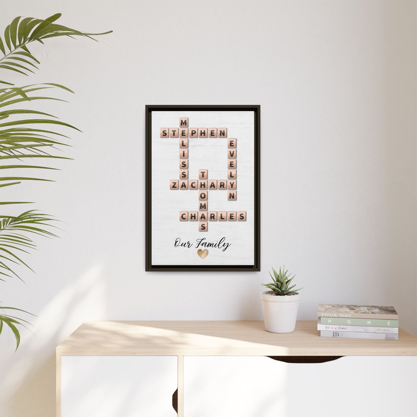 Personalized Family Scrabble Name Sign - Custom Family Name Signs Scrabble - Unique Family Name Sign Wall Decor - Thoughtful Gift