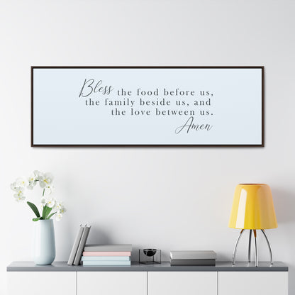 Bless the Food Before Us, The Family Beside Us, and the Love Between Us Sign – Farmhouse Dining Room Decor, Customizable Framed Wall Art