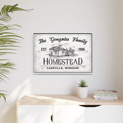 Personalized Farmhouse Name Sign – Custom Family Farmhouse Canvas Wall Art – Rustic Farm Barn Decor with Last Name - Farm House Canvas Wall Art