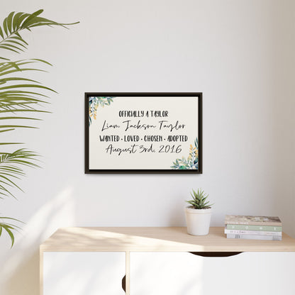 Personalized Adoption Day Sign - Custom Adopted Courtroom Sign, Adoption Day Wall Art, Unique Adoption Gift for Parents