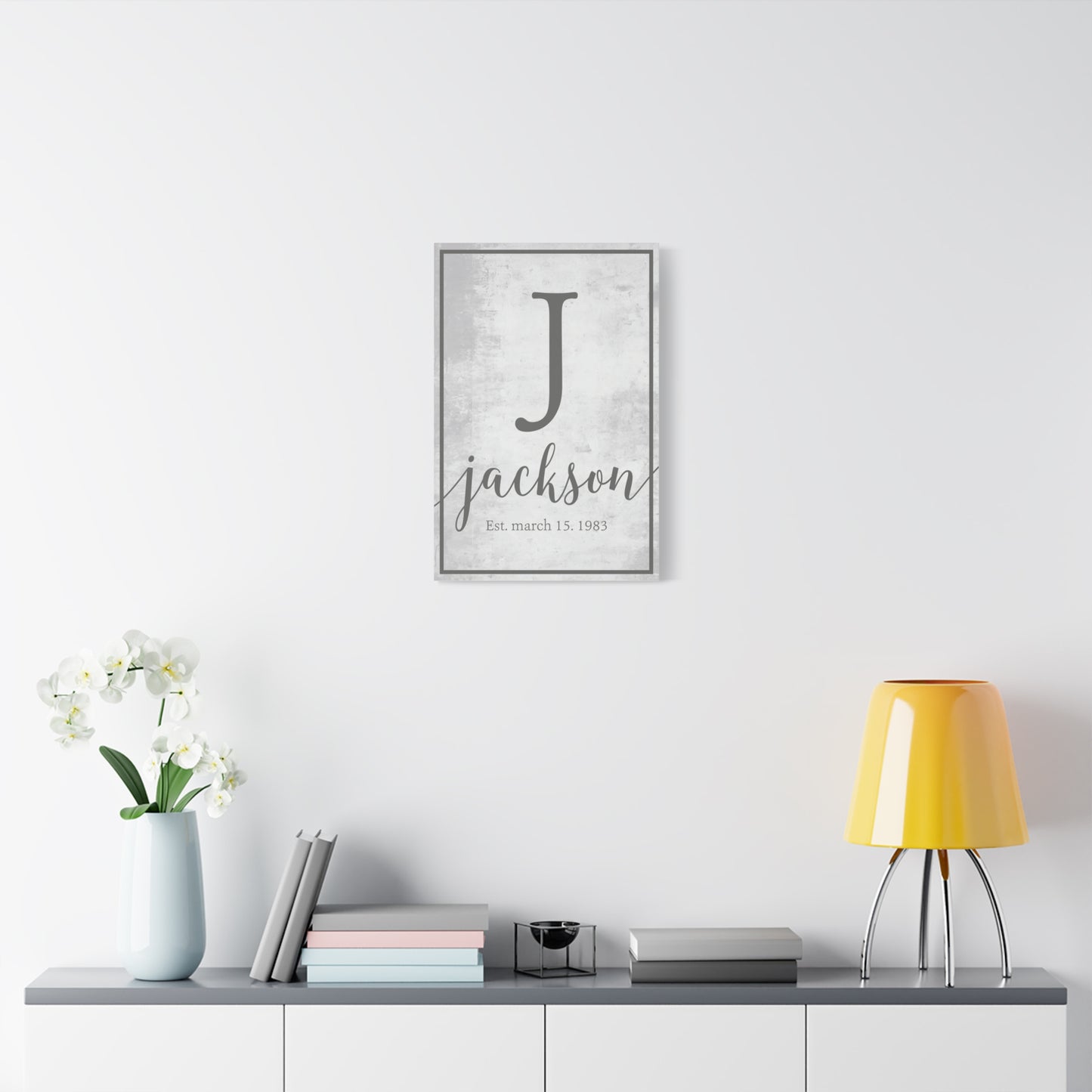 Personalized Monogram Family Last Name Sign - Custom Farmhouse Style Wall Decor for Living Room, Entryway, Bedroom, Kitchen, Office