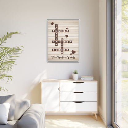 Personalized Family Name Signs Scrabble - Custom Scrabble Family Name Decor - Family Name Crossword Sign - Grandparents & Mother’s Day Gift