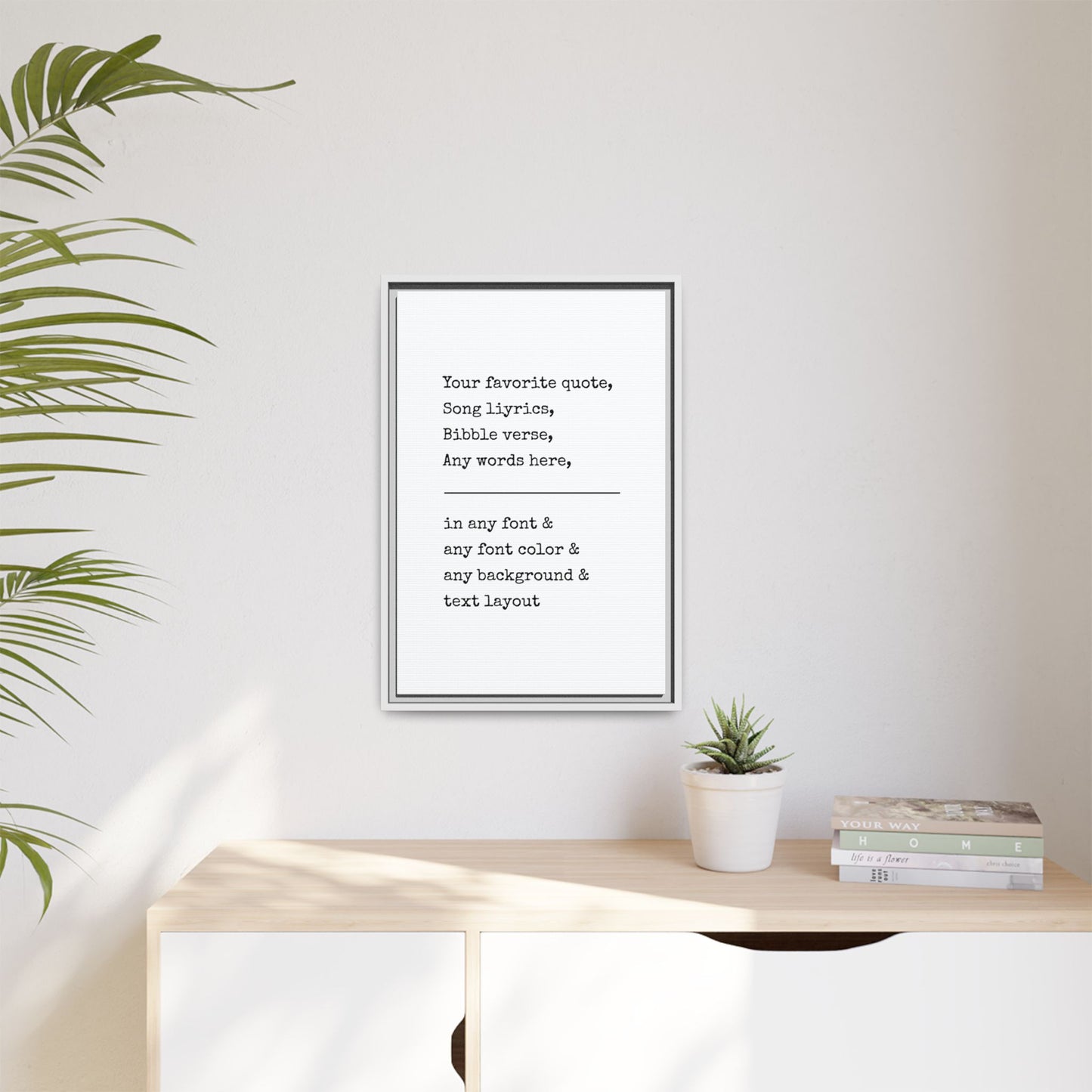 Custom Bedroom Quote Wall Art | Personalized Song Lyrics, Wedding Vows, or Bible Verse for Bedroom Wall | Valentine’s Day, Anniversary, or Wedding Gift for His or Her | Framed Calligraphy
