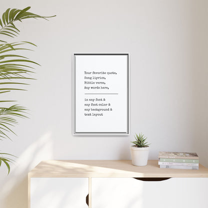 Custom Bedroom Quote Wall Art | Personalized Song Lyrics, Wedding Vows, or Bible Verse for Bedroom Wall | Valentine’s Day, Anniversary, or Wedding Gift for His or Her | Framed Calligraphy
