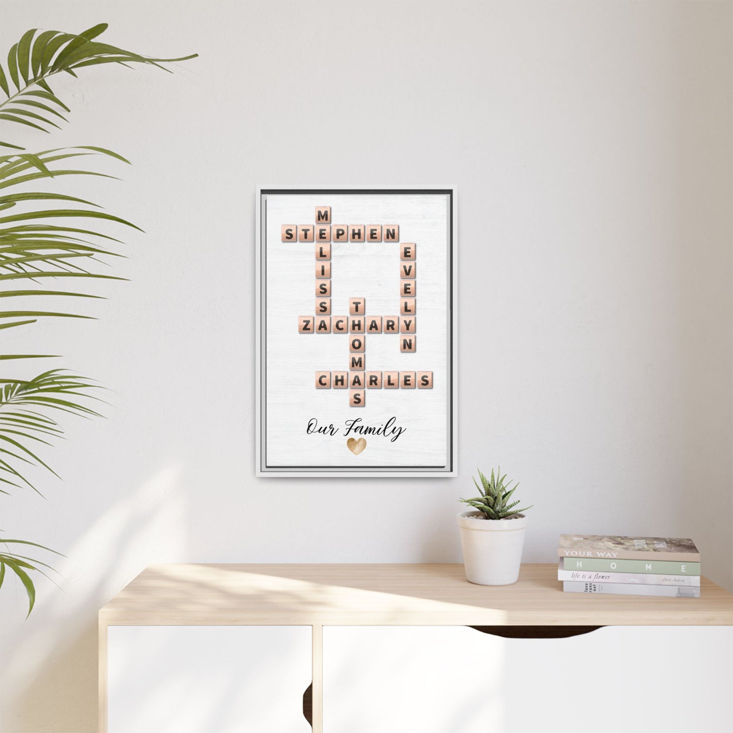 Personalized Family Scrabble Name Sign - Custom Family Name Signs Scrabble - Unique Family Name Sign Wall Decor - Thoughtful Gift