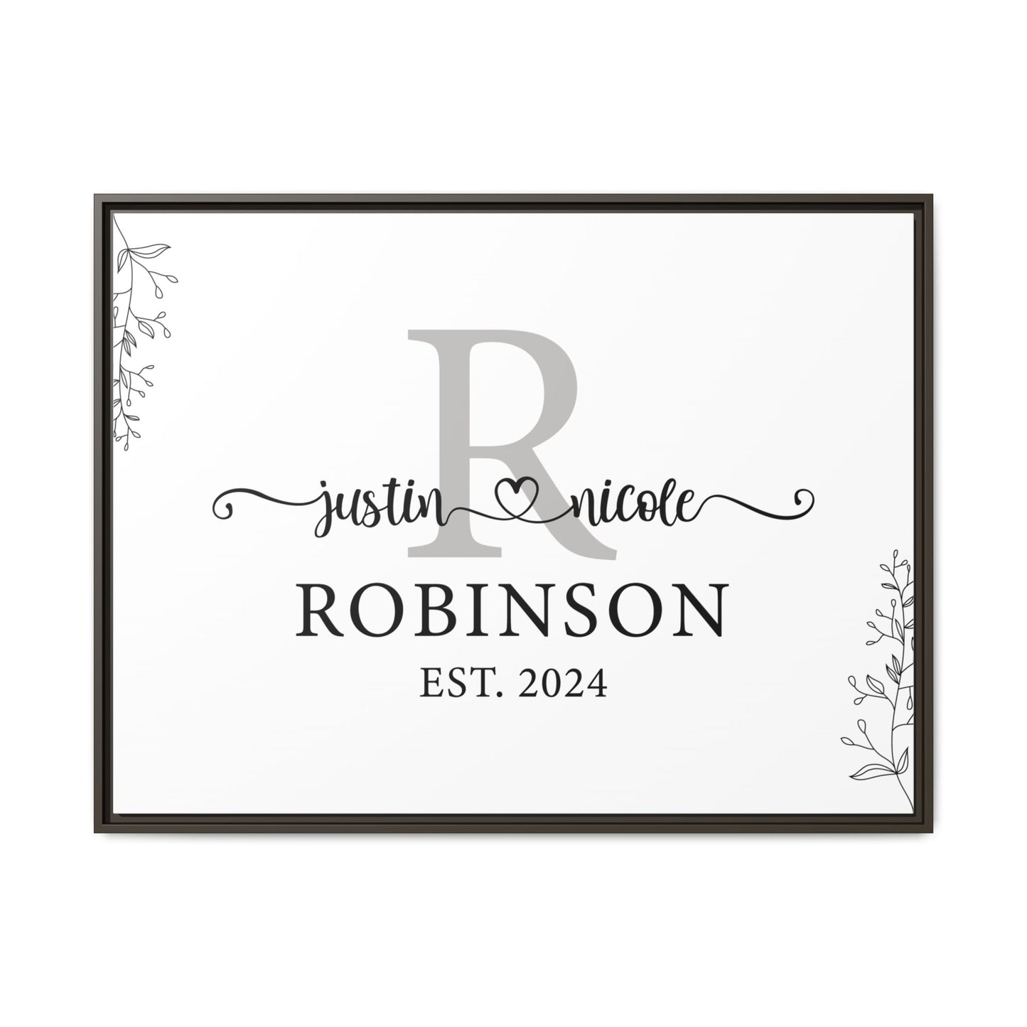 Personalized Family Last Name Sign with Established Date - Custom Anniversary, Engagement, or Housewarming Gift Idea - Unique Wall Decor for Family