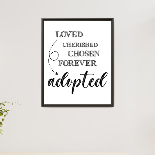 Custom Adoption Day Sign - Personalized Adoption Day Sign - Meaningful Gift for Parents - Inspirational Adoption Wall Art