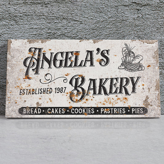 Custom Bakery Sign | Personalized Farmhouse Bakery Decor | Vintage Signs for Bake Shops | Business & Party Sign | Made Fresh Daily, Open Bakery Signs | Perfect Gift for Bakers & Bakery Owners