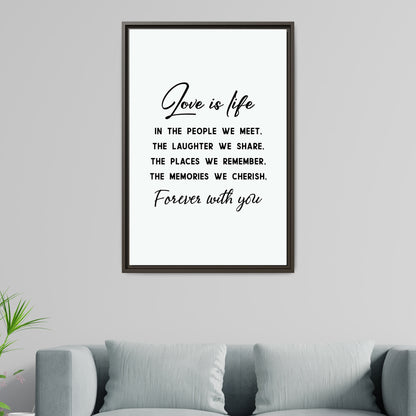 "The Best Things in Life" – Personalized Family Quote Canvas Wall Art for Living Room